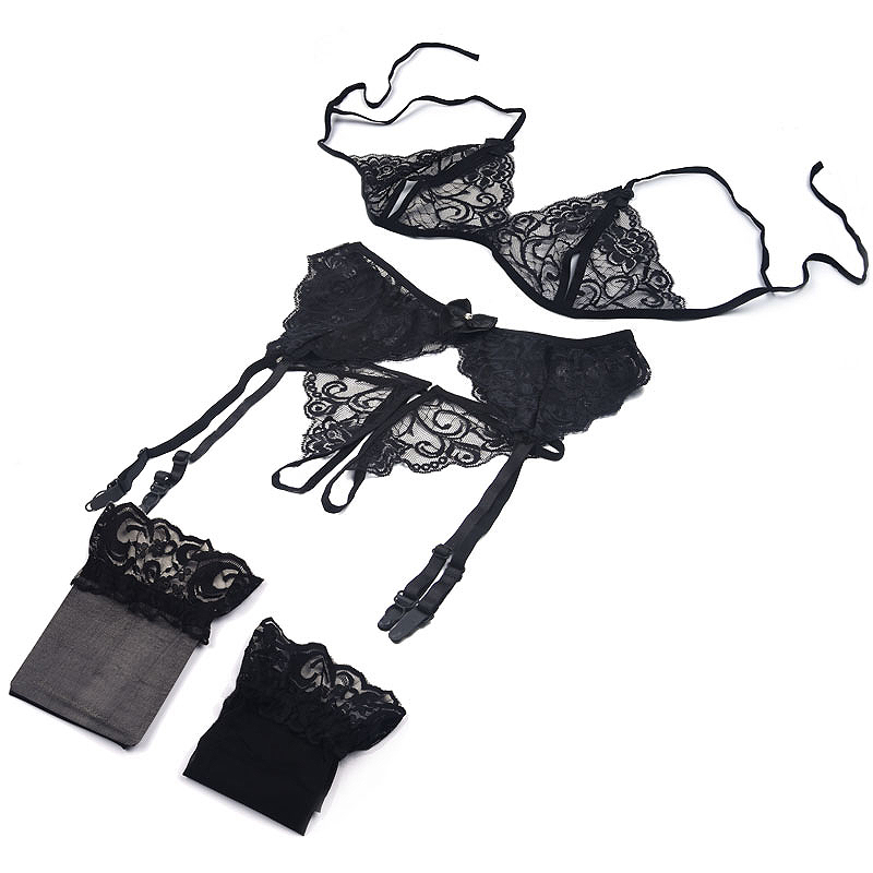 1 Set Women's Lace Lingerie, S - Sheer Mesh Bra incelemesi ve fiyatı