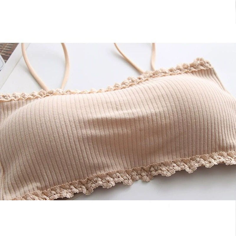 Women's Cotton Bra Female Tube - T Shirt Bra Seamless incelemesi ve fiyatı