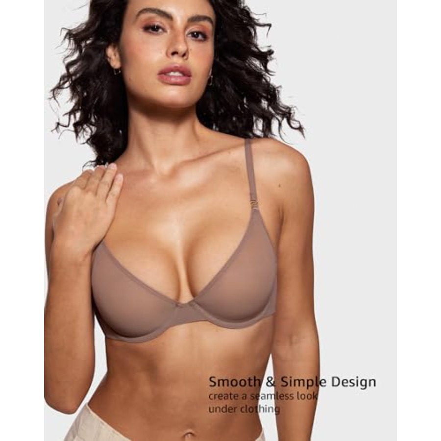 Women's Cosnufy Sheer Balconet - Demi Bra Balconette incelemesi ve fiyatı