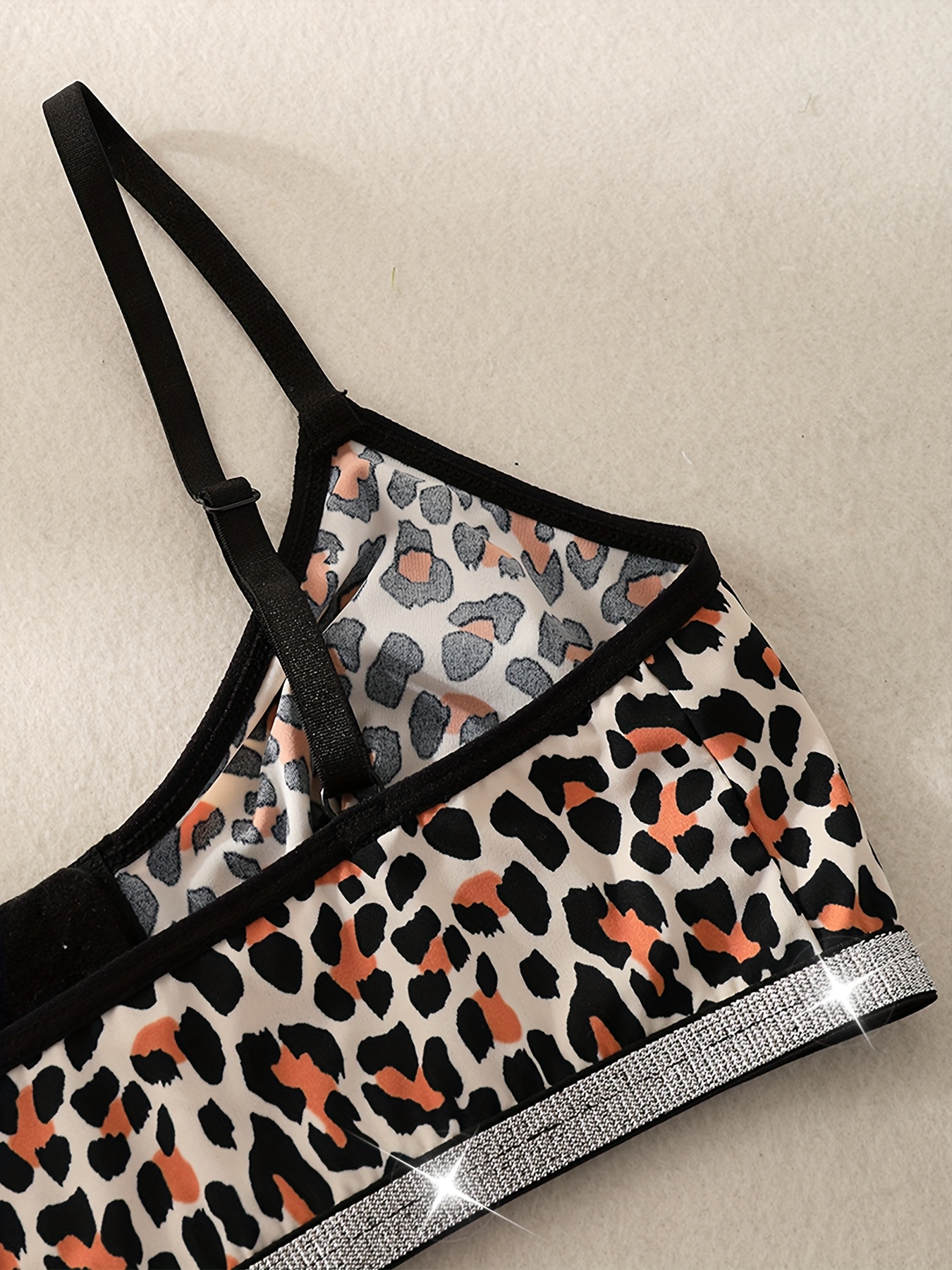 1pc Women's Leopard Print Wire - Wirefree Bra Comfort incelemesi ve fiyatı