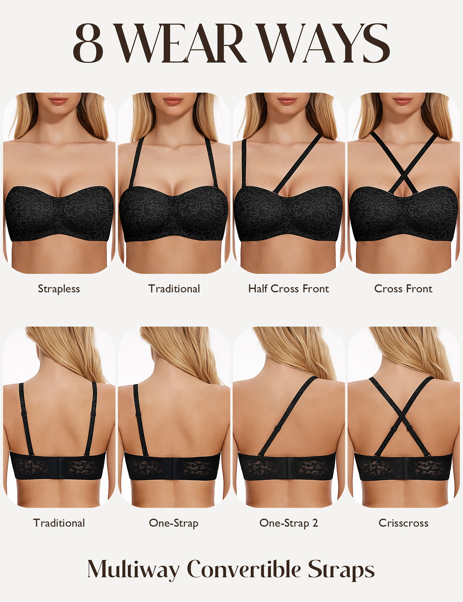 Wingslove Women's Strapless mu - Convertible Bra Multiway incelemesi ve fiyatı
