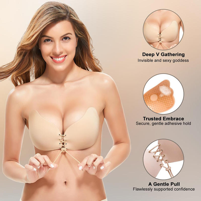1/2 Pairs Women Summer Backles - Strapless Bra Adhesive incelemesi ve fiyatı