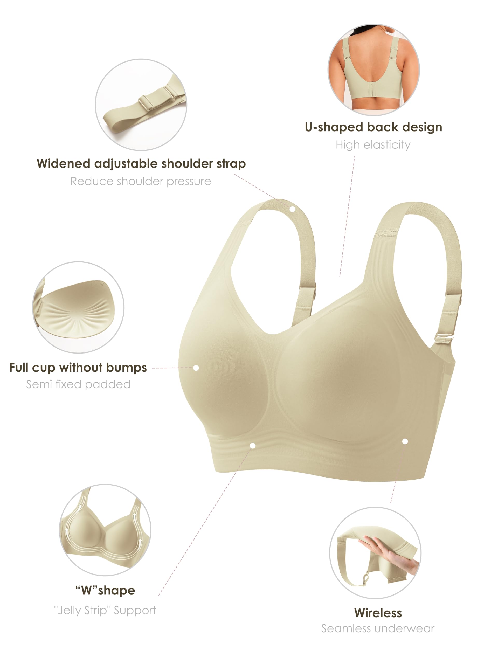 Women Wirefree Bras for Women  - Full Coverage Bra incelemesi ve fiyatı