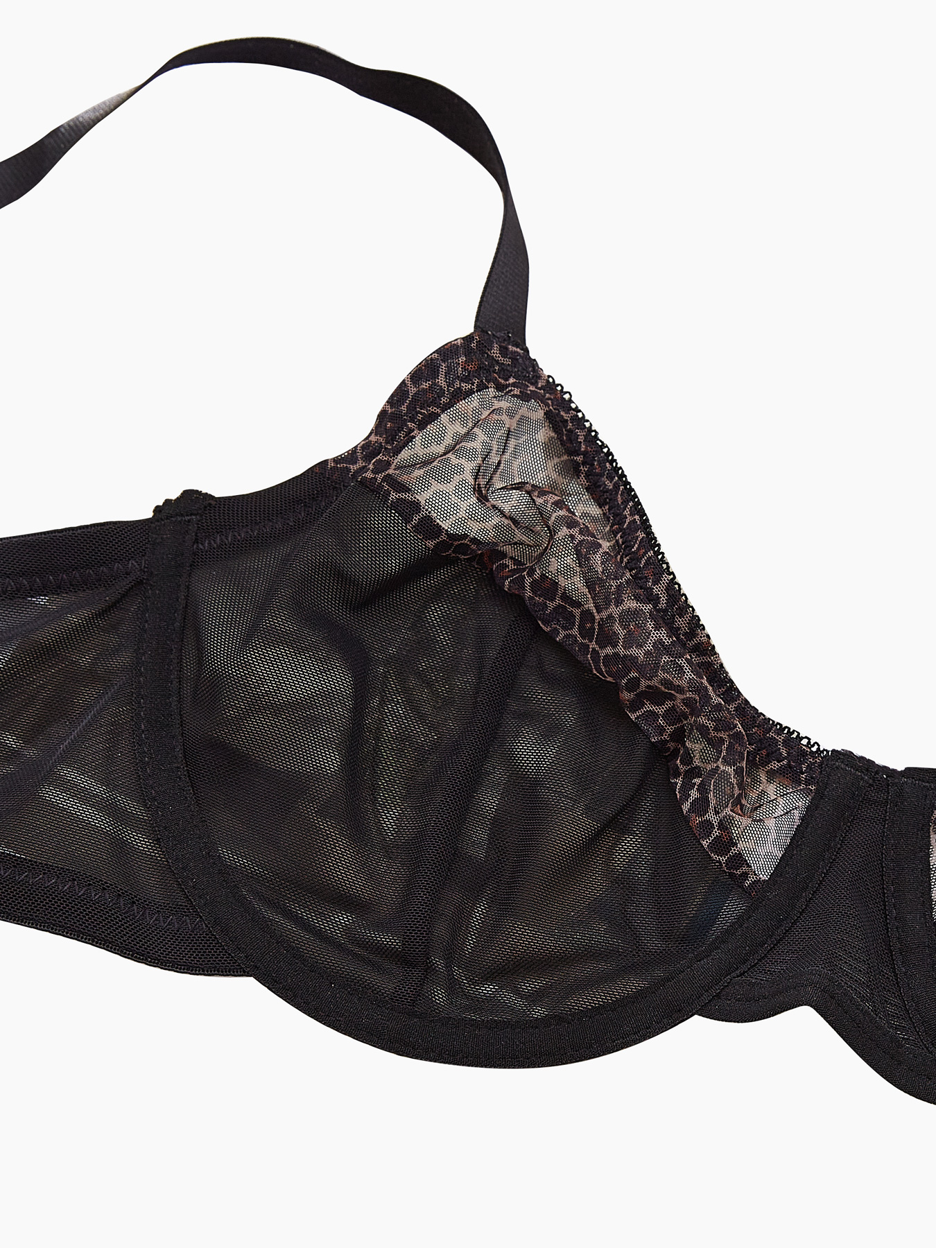 Plus Size Sexy Leopard Print & - Sheer Bra Lace incelemesi ve fiyatı
